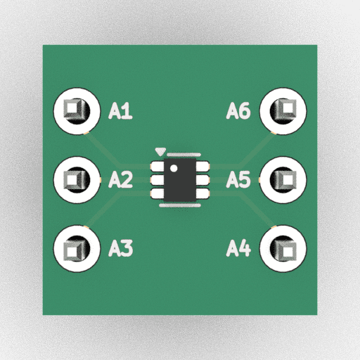 Schematic 3D Render of SOT-563 x1 x1 breakout