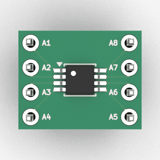 Schematic 3D Render of TSSOP-8 (3×3mm) x1 x1 breakout