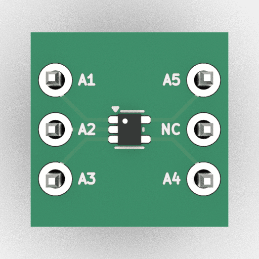 Schematic 3D Render of SOT-553 x1 x1 breakout