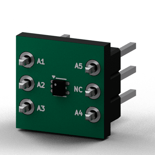 Static 3D Render of SOT-553 x1 x1 breakout