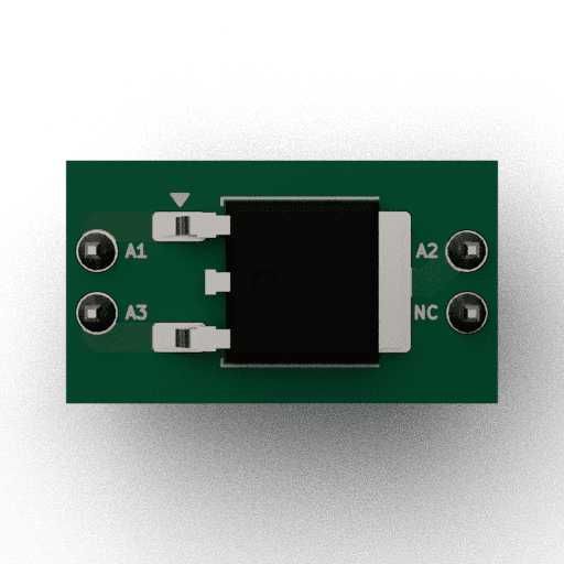 Schematic 3D Render of TO-252-2 x1 x1 breakout