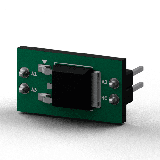 Static 3D Render of TO-252-2 x1 x1 breakout