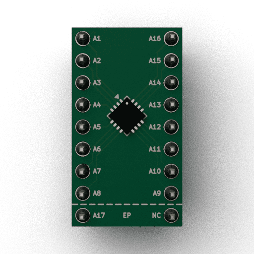 Schematic 3D Render of VQFN-16-1EP (3×3mm, EP) x1 x1 breakout
