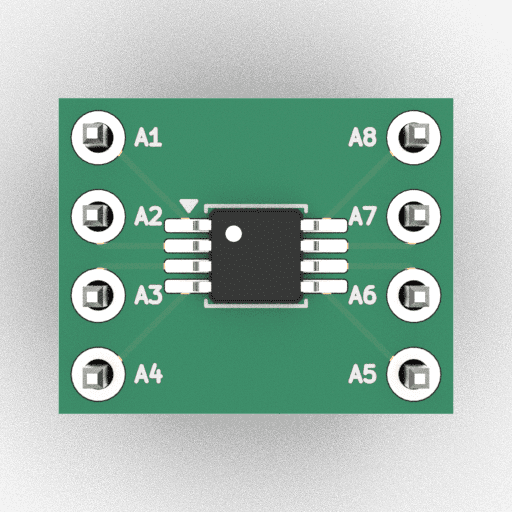 Schematic 3D Render of MSOP-8 x1 x1 breakout