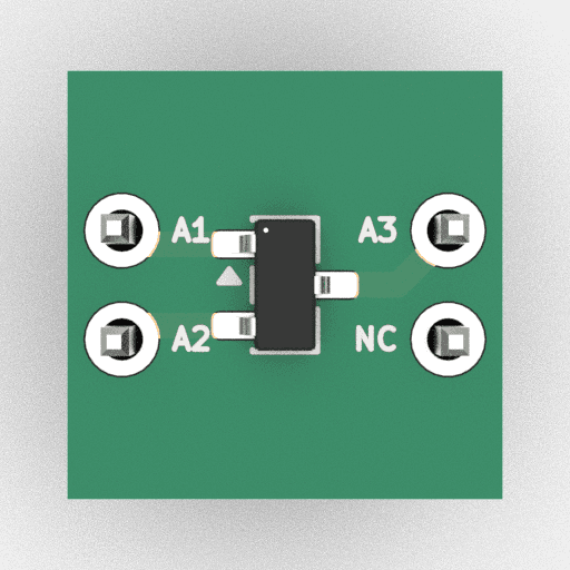 Schematic 3D Render of SOT-23 x1 x1 breakout