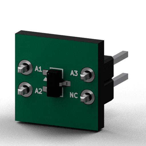 Static 3D Render of SOT-23 x1 x1 breakout