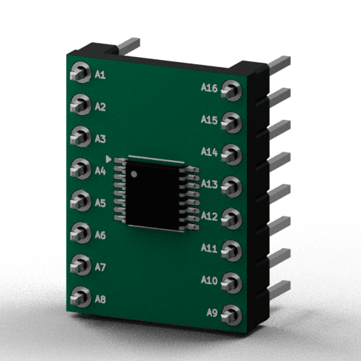 Static 3D Render of TSSOP-16 (4.4×5mm) x1 x1 breakout