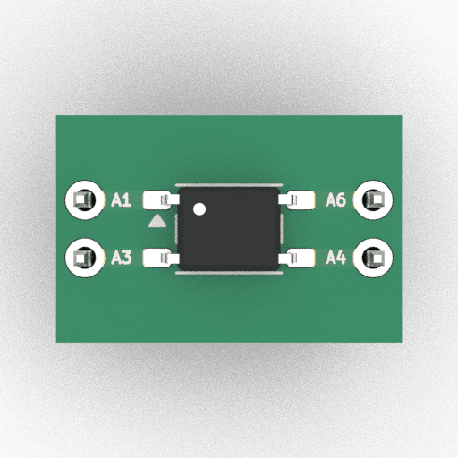 Schematic 3D Render of SOIC-4-6 (4.4×3.6mm) x1 x1 breakout