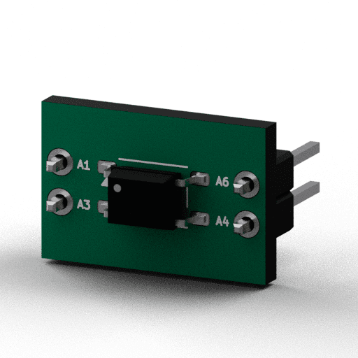 Static 3D Render of SOIC-4-6 (4.4×3.6mm) x1 x1 breakout