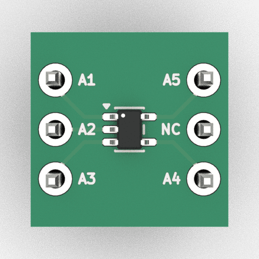 Schematic 3D Render of SOT-353 x1 x1 breakout