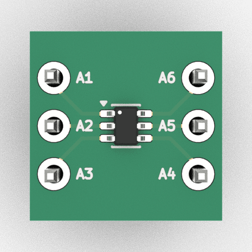 Schematic 3D Render of SOT-363 x1 x1 breakout