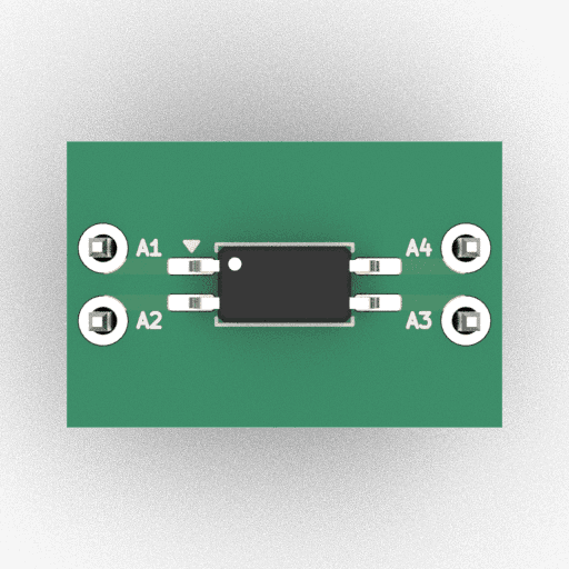 Schematic 3D Render of SOIC-4 (4.55×2.6mm) x1 x1 breakout