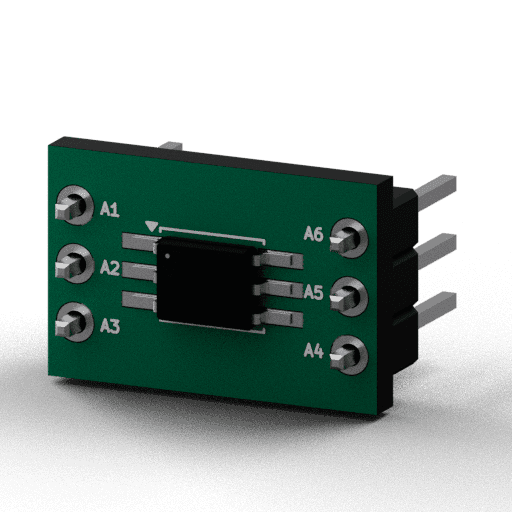 Static 3D Render of SO-6 (4.4×3.6mm) x1 x1 breakout